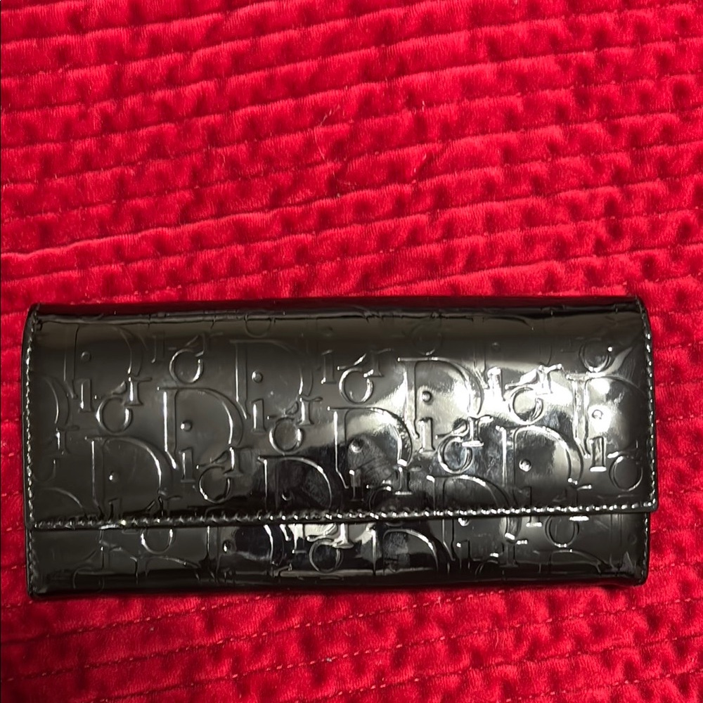 Dior Black Embossed Wallet